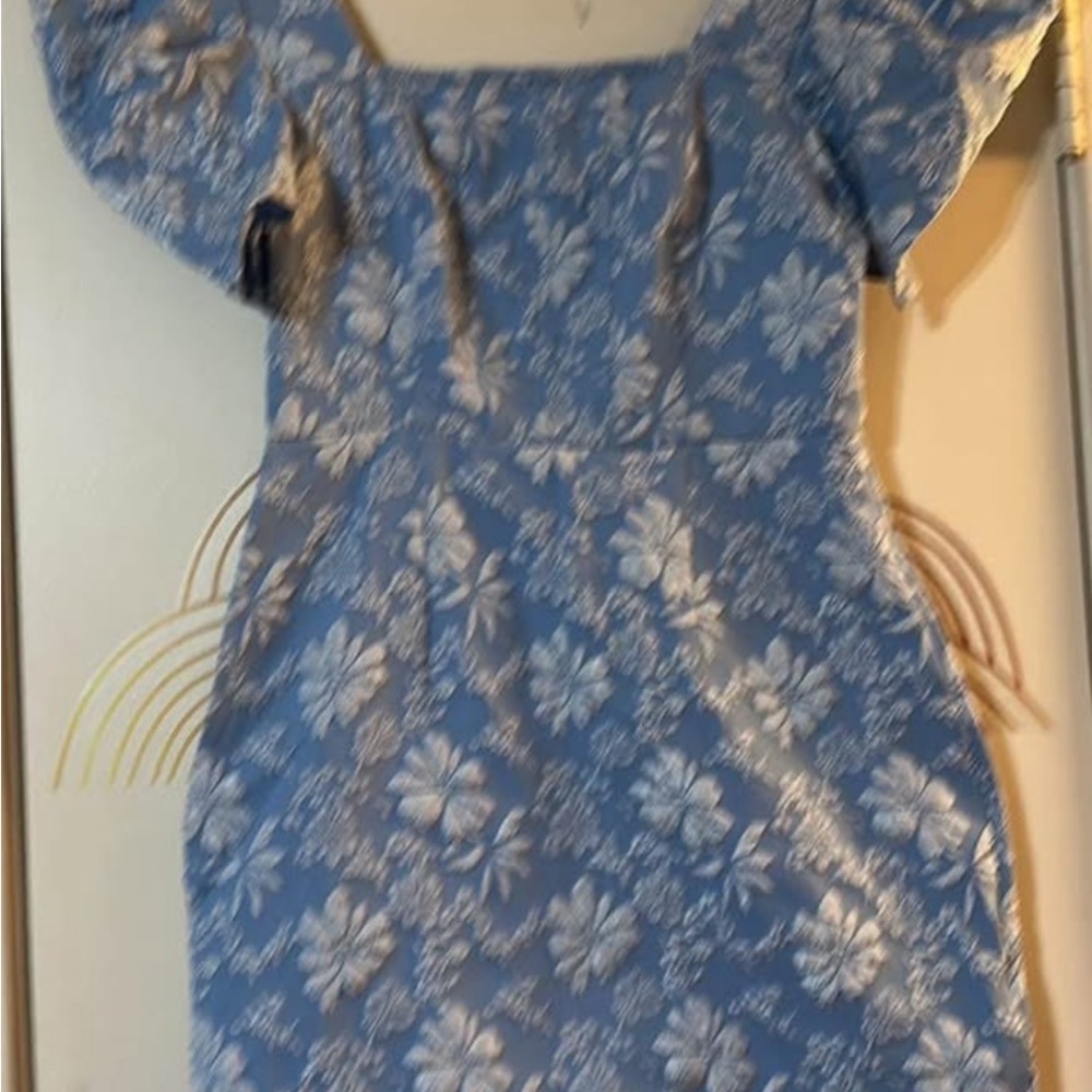 SHEIN Blue Floral Mini Dress